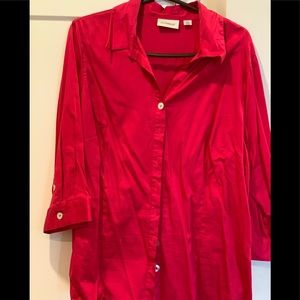 Avenue fuchsia button down